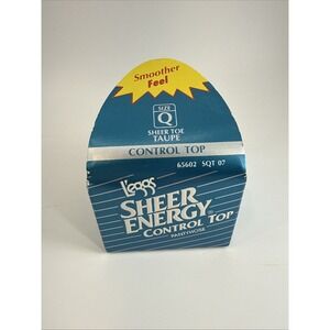 Women's Vintage Rare Leggs Sheer Energy Control Top Pantyhose Taupe Sz Q